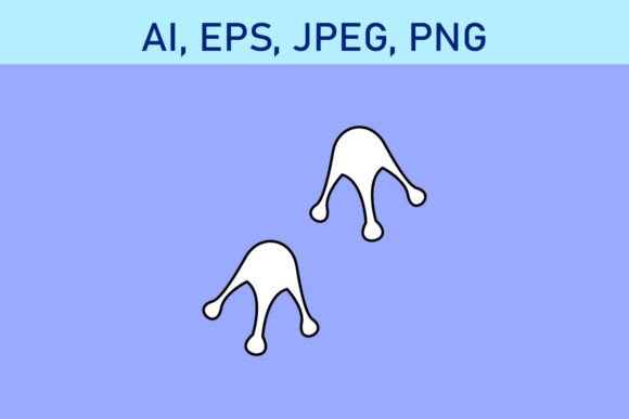 Animal Footprints Outline: A Creative Design Asset