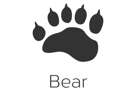 Bear Footprint. Wild Forest Animal Paw S: Nature's Mark in Design