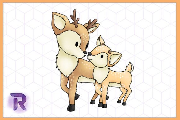 Charm and Character: The Deer Mama Animal Mother's Day Design
