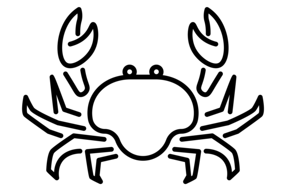 Crab Line Icon: The Marine Animal Font for Creative Brands