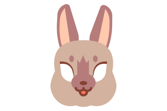 Funny Rabbit Mask: A Playful Face for Creative Projects
