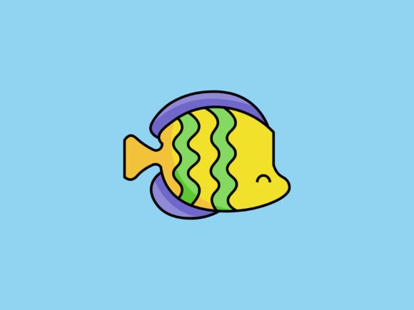 Kawaii Sea Animal Fish Icon: Beyond Typography to Whimsical Branding